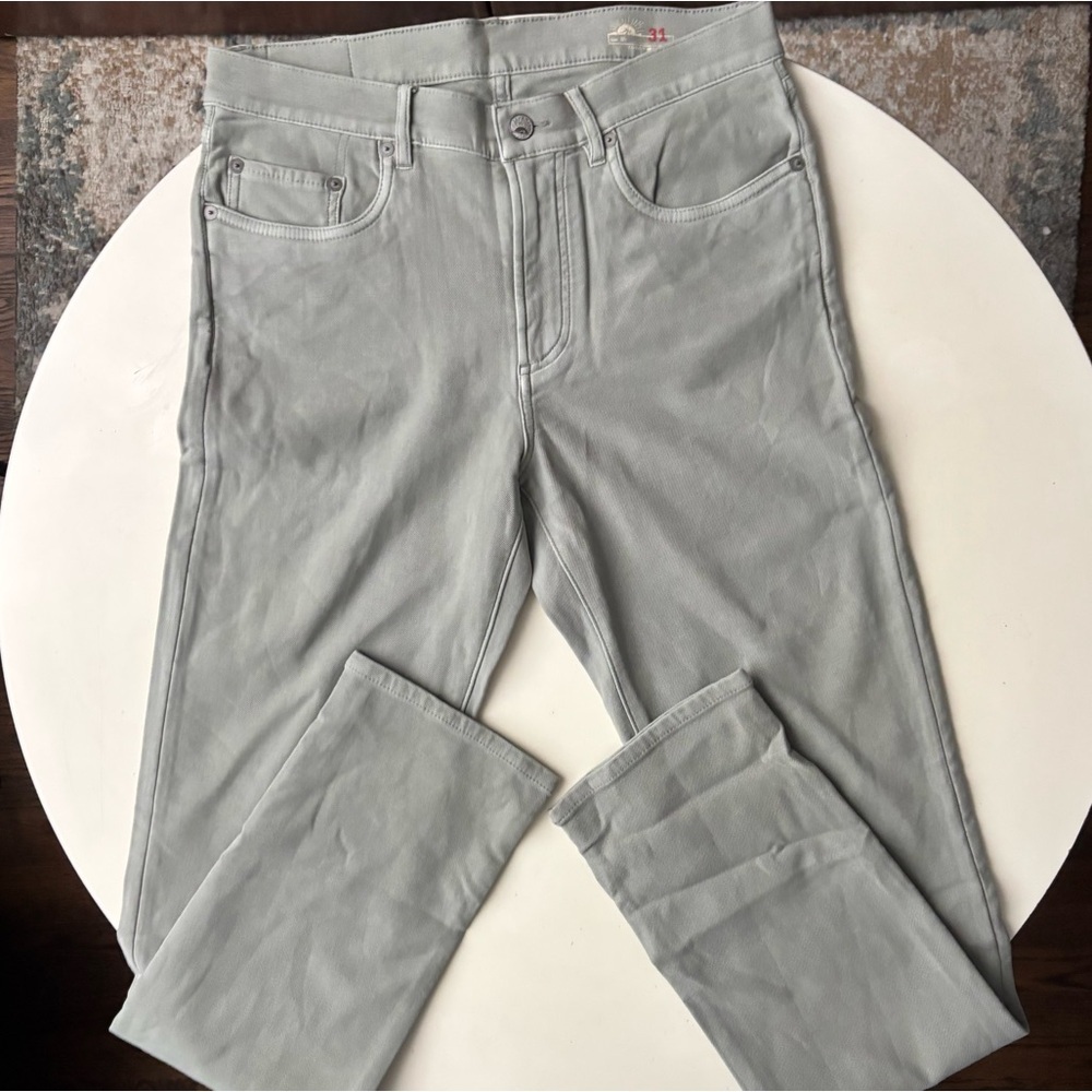 Faherty Stretch Terry 5-Pocket Pant Faded Olive Men’s 31x33 Slim Fit NWOT